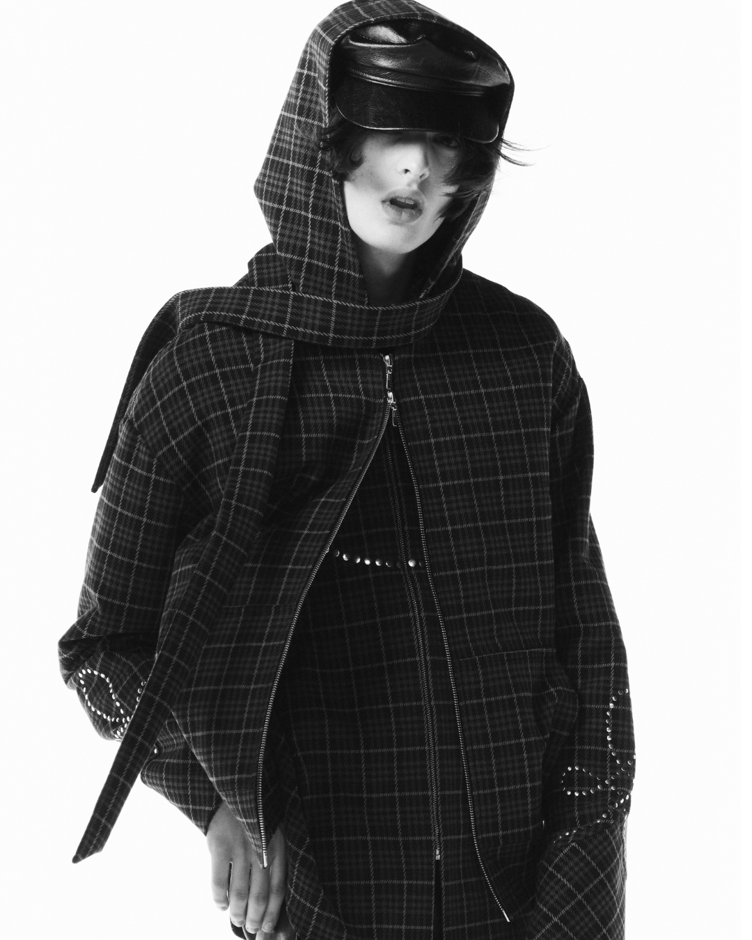 HOODED SCARF JACKET