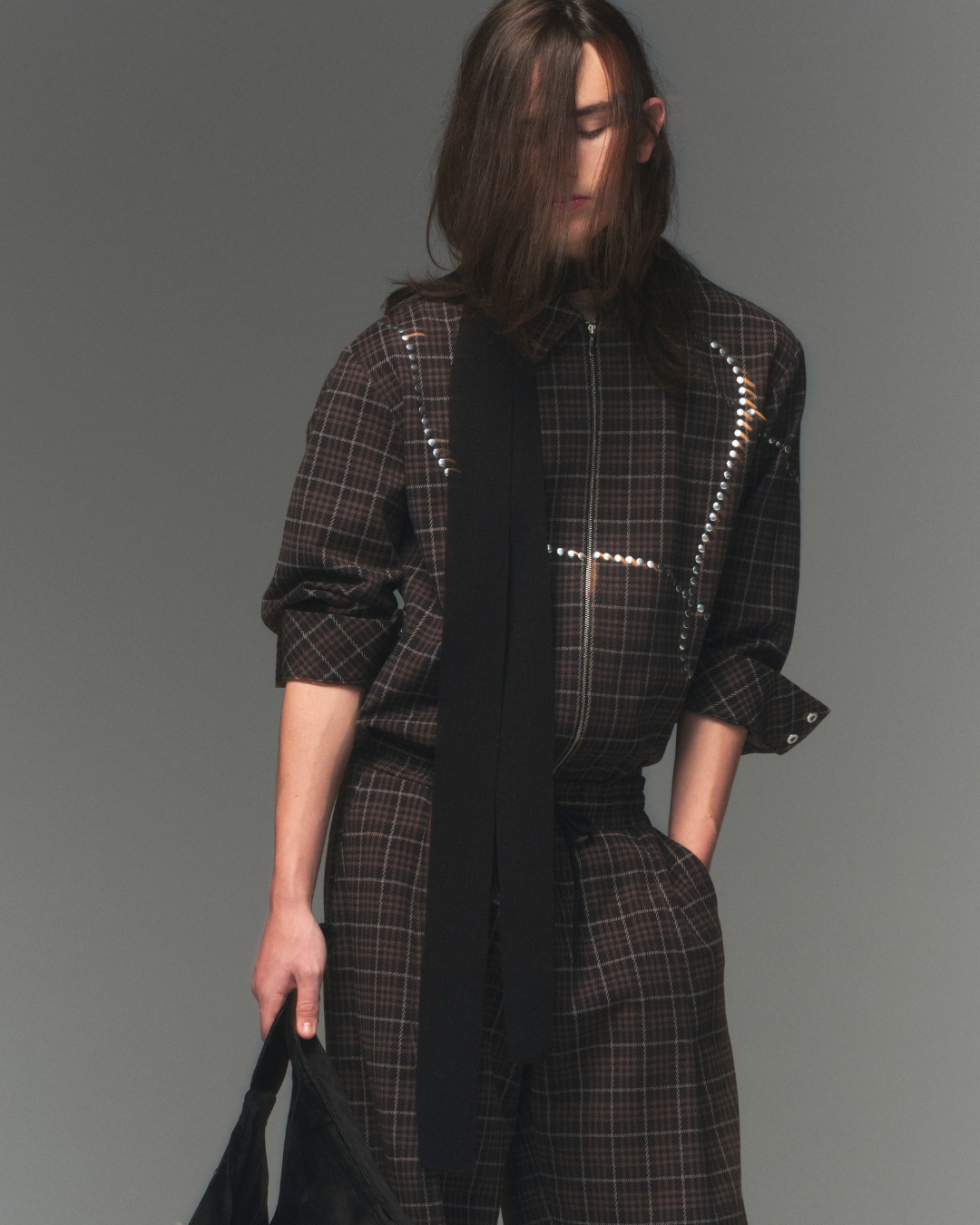 ELASTIC PLEATED PANTS